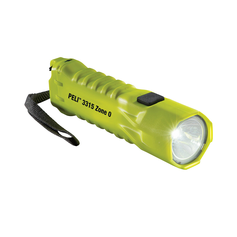 SG04117 Peli 3315 Flashlight Zone 0 The 3315Z0 LED light: the lightweight compact design houses 3AA batteries that power a single LED for 138 lumens of super bright LED light.