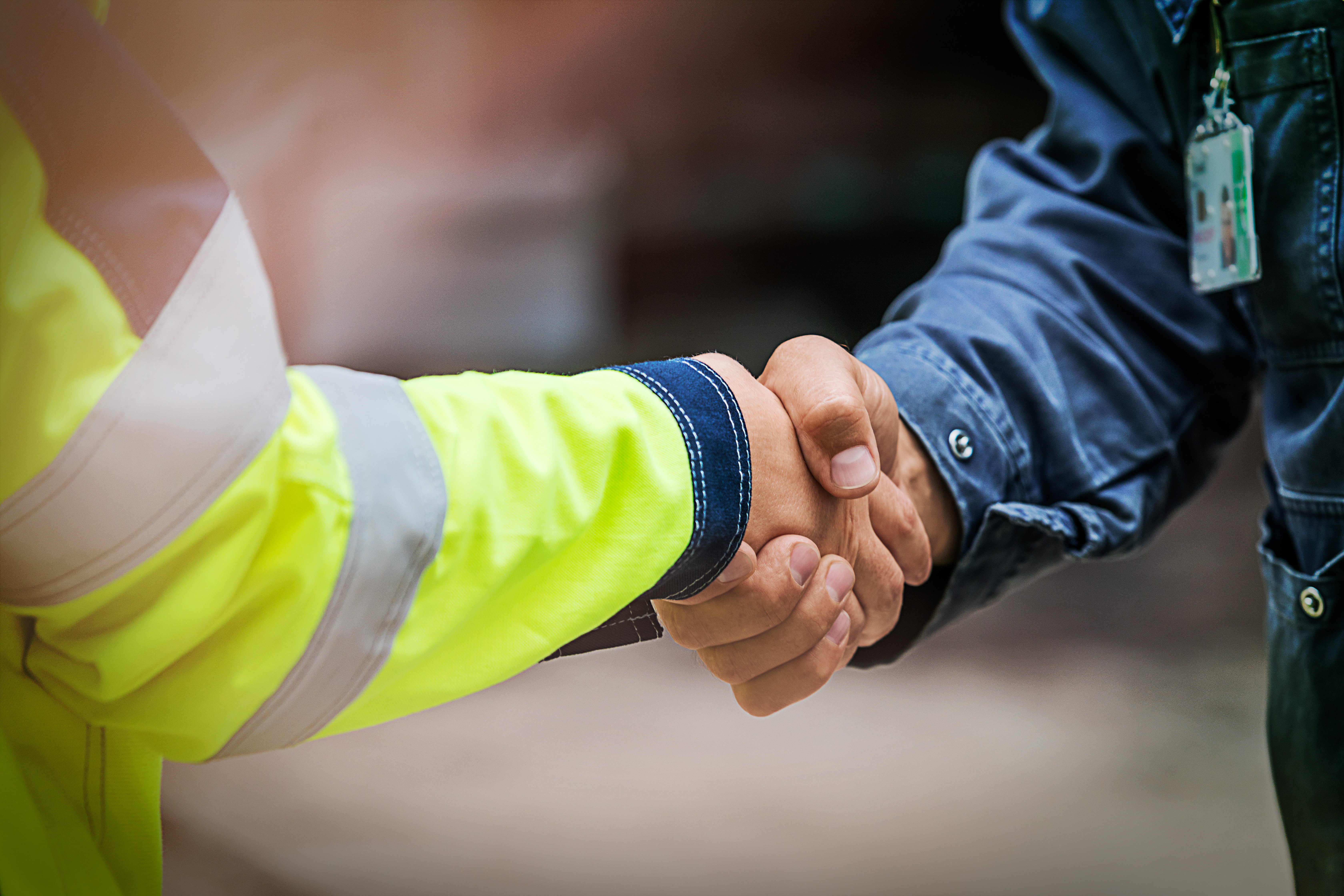 Two people shaking hands