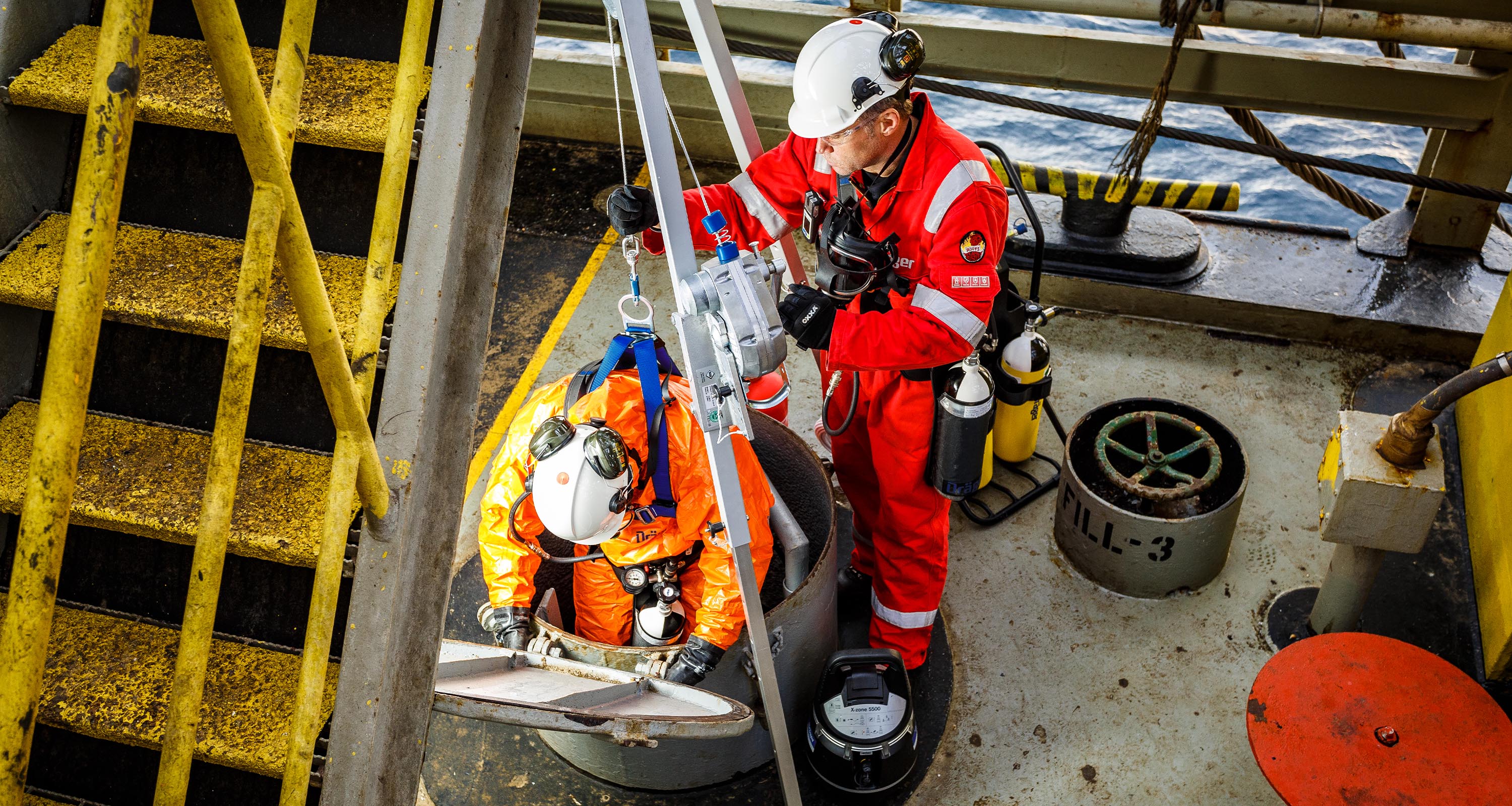 Voorbereid en veilig betreden van besloten ruimte aan boord