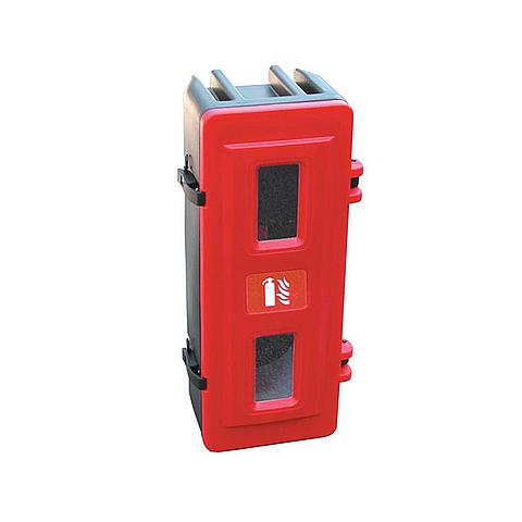 SG02423 (Fire extinguishing) Equipment cabinet JBWE/A-70 These polyethylene cabinets can be used for multi purposes such as storage of fire or safety equipment. Deliverable in various sizes, with a green or red door.