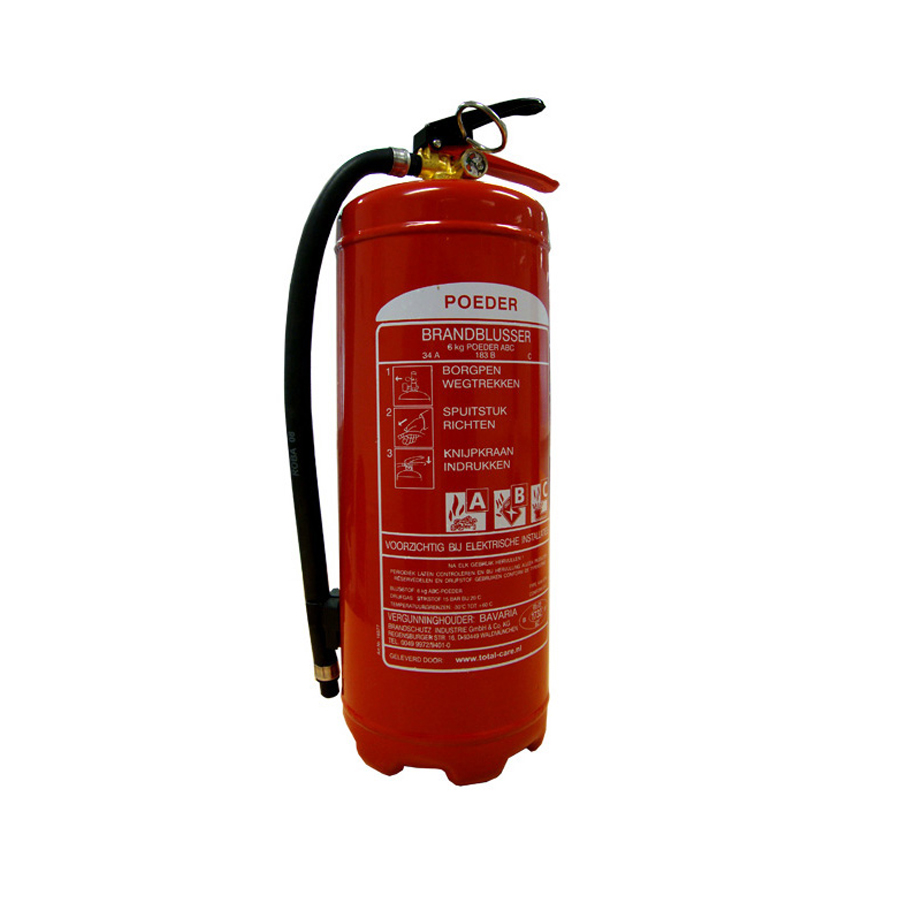 SG00103 Dräger Powder Extinguisher 6 kgs ABC (stored pressure) The Dräger powder extinguisher is an all-purpose fire extinguisher and is especially suited for flammable liquids and fires involving flammable gases such as methane, propane, hydrogen, natural gas and many others. Dry powder fire extinguishers are recommended for mixed fire environments because they cover type A, B and C fires.