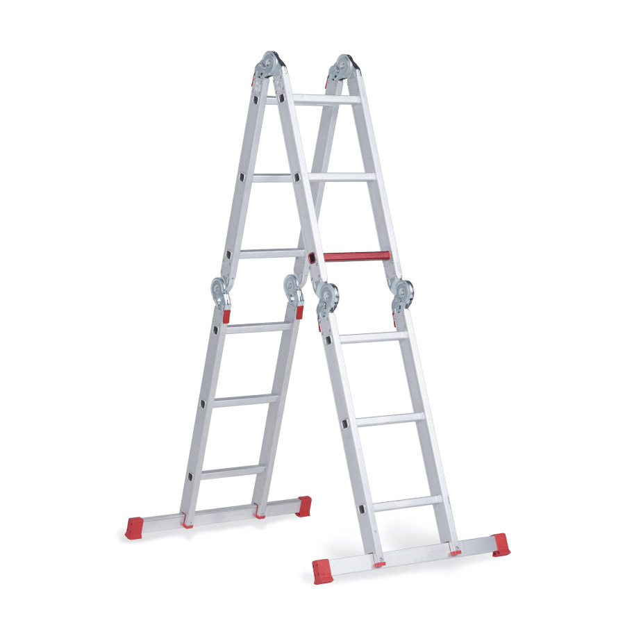 SG03854 Vouwladder De Varitrex Plus is een veelzijdige vouwladder. Multifunctioneel inzetbaar door de 6 scharnieren. Zo plaats je hem in A-stand, ladderstand, platformstand én muurafhoudstand. Welke stand je ook gebruikt: met de Varitrex Plus kun je elke klus. Dankzij de stabiliteitsbalk met antislip voeten sta je altijd stevig en stabiel.