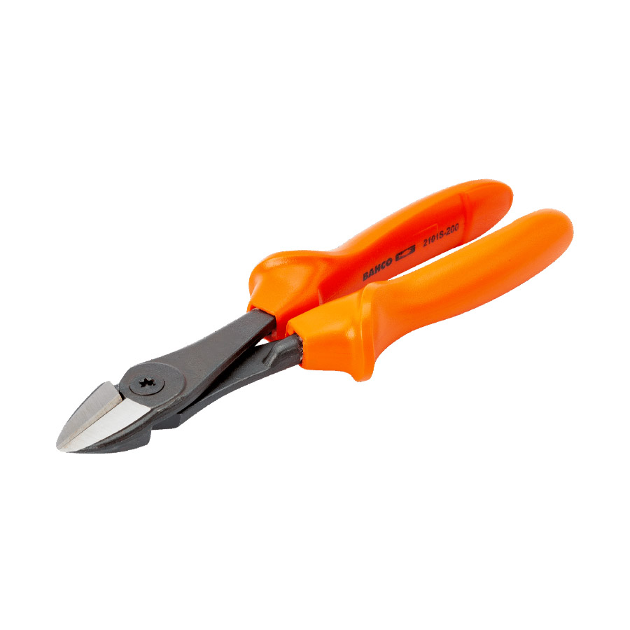 SG03858 BAHCO side cutting plier Side cutting plier with progressive edges designed to cut hard material such as piano wire close to the joint and to cut softer material as copper wire and plastic insulated wire at the tip.