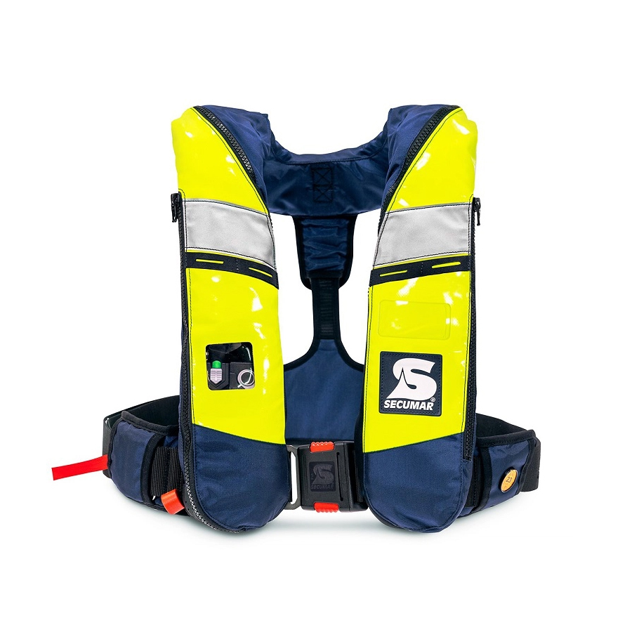 SG05481 Secumar Sierra 300 Neon Automatisch Reddingsvest De SIERRA 300 is laag in gewicht en heeft een bijzonder comfortabele pasvorm. Met unieke pasvorm en ergonomisch gevormd schoudergedeelte wat zorgt voor optimale bewegingsvrijheid. Houdt de nek en schouder geheel vrij. Dit reddingsvest is ontwikkeld voor universeel gebruik met lange draagtijden. Er is ook een venster voor een naamplaatje aan de voorkant.