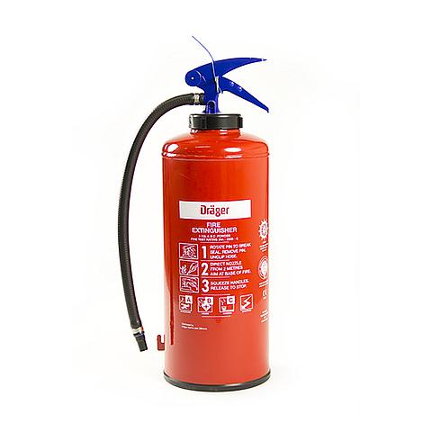 SG00153 Dräger Powder Extinguisher 9 kgs ABC (cartridge) The Dräger powder extinguisher is an all-purpose fire extinguisher and is especially suited for flammable liquids and fires involving flammable gases such as methane, propane, hydrogen, natural gas and many others. Dry powder fire extinguishers are recommended for mixed fire environments because they cover type A, B and C fires.